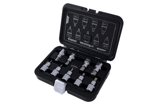 Набор бит HEX Intertool - 1/2" x H4-H17 x 55 мм (9 шт.) Storm