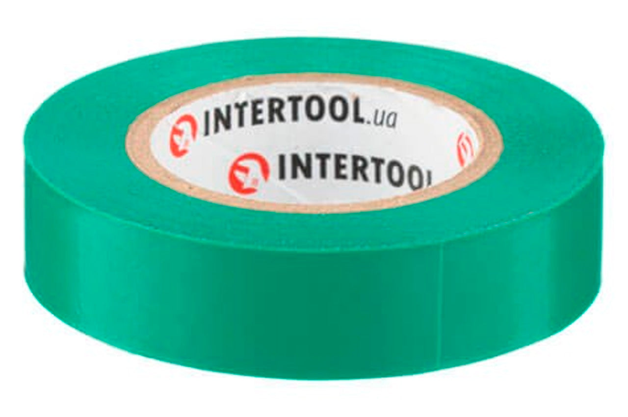 Лента изоляционная Intertool - 15 м x 17 x 0,15 мм зеленая