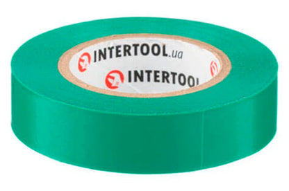 Лента изоляционная Intertool - 15 м x 17 x 0,15 мм зеленая