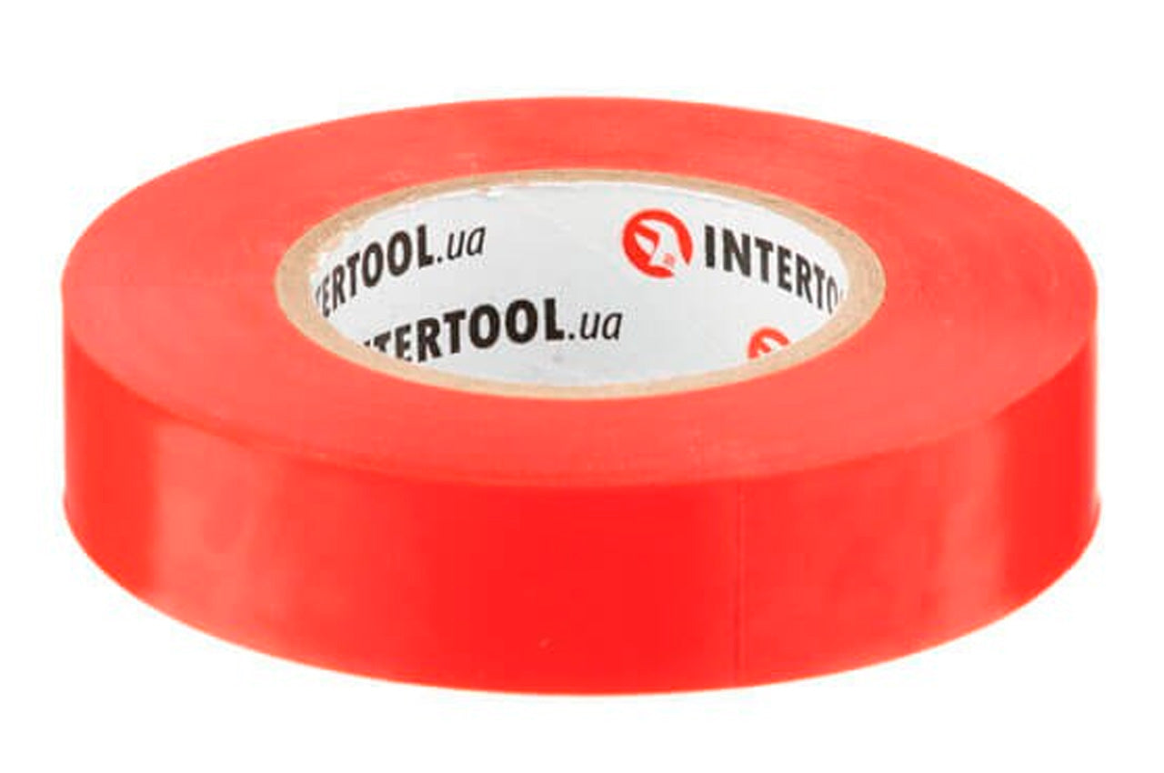 Лента изоляционная Intertool - 20 м x 17 x 0,15 мм красная