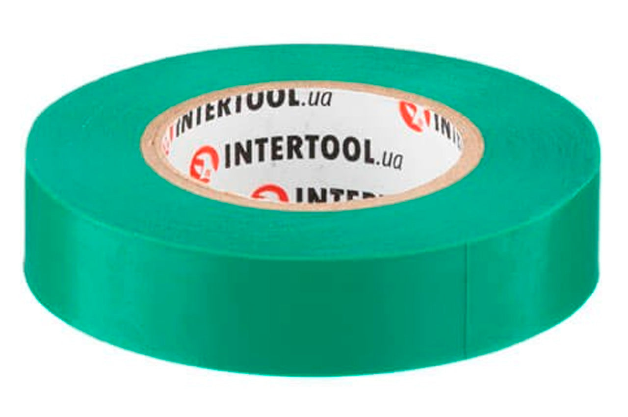 Лента изоляционная Intertool - 20 м x 17 x 0,15 мм зеленая