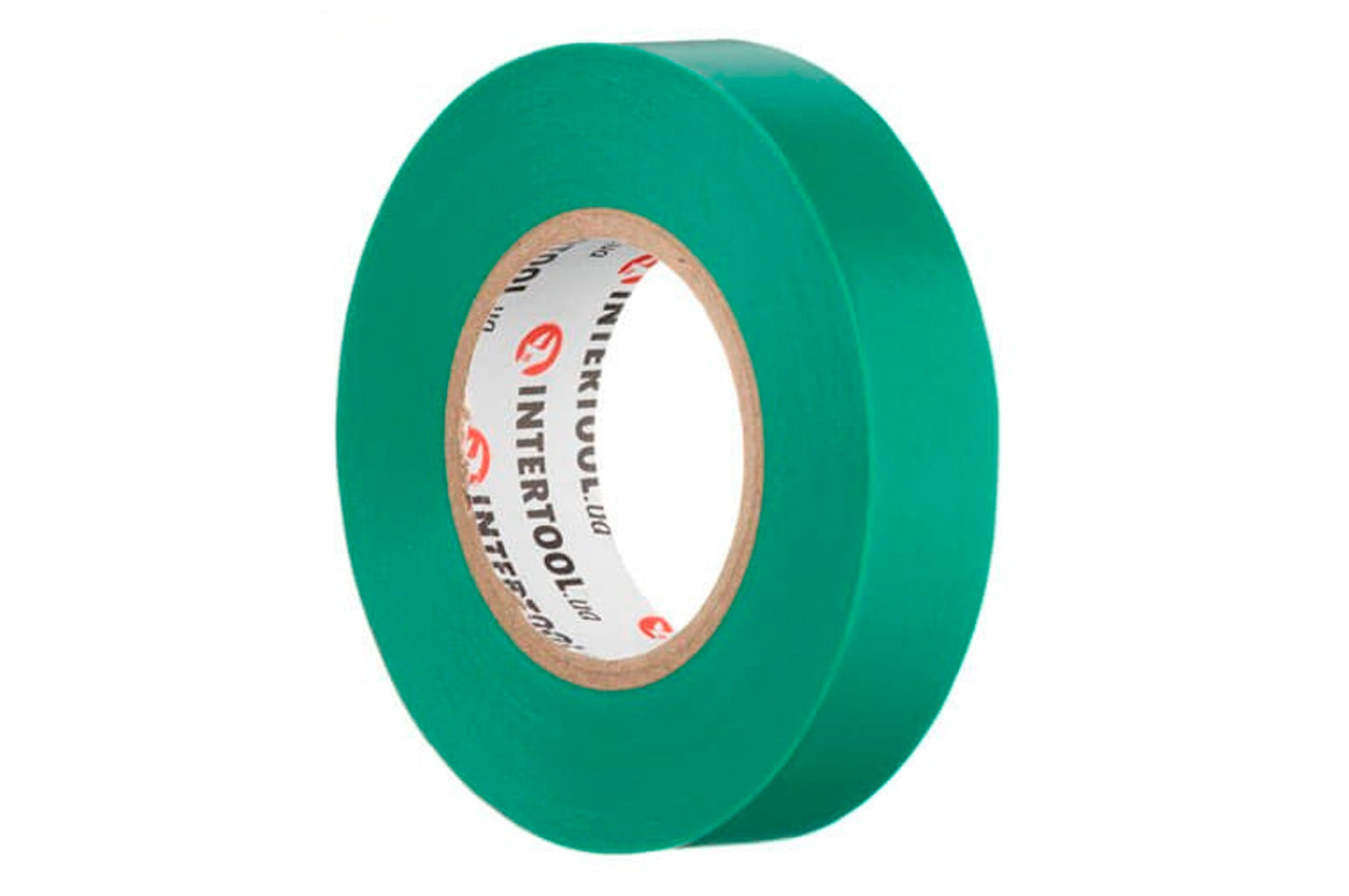 Лента изоляционная Intertool - 20 м x 17 x 0,15 мм зеленая