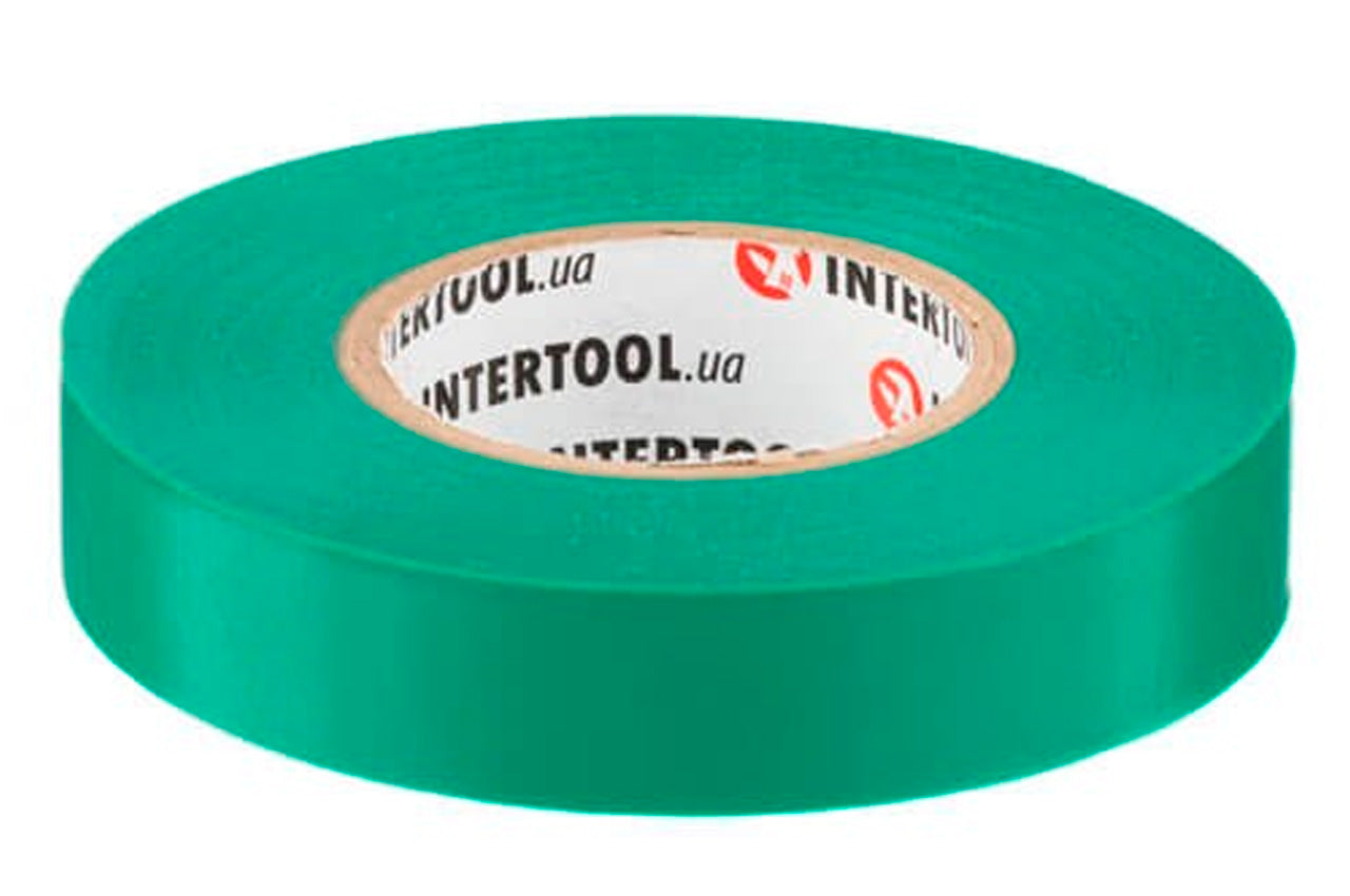 Лента изоляционная Intertool - 25 м x 17 x 0,15 мм зеленая