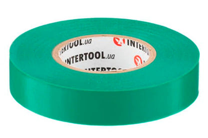 Лента изоляционная Intertool - 25 м x 17 x 0,15 мм зеленая