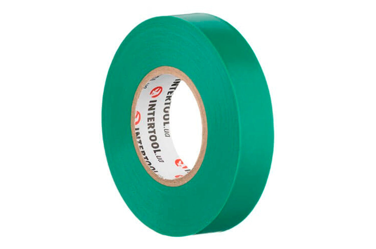 Лента изоляционная Intertool - 25 м x 17 x 0,15 мм зеленая