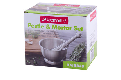 Ступка з маточкою Kamille - 102мм нержавіюча