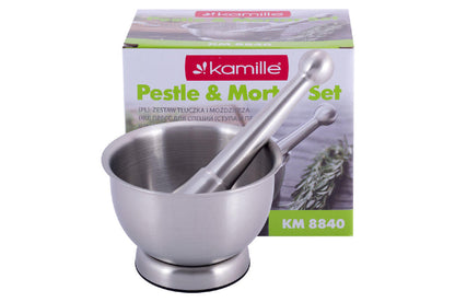 Ступка з маточкою Kamille - 102мм нержавіюча