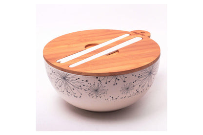 Миска бамбуковая Kamille - 240 мм с крышкой и палочками