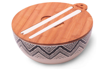 Миска бамбуковая Kamille - 240 мм с крышкой и палочками