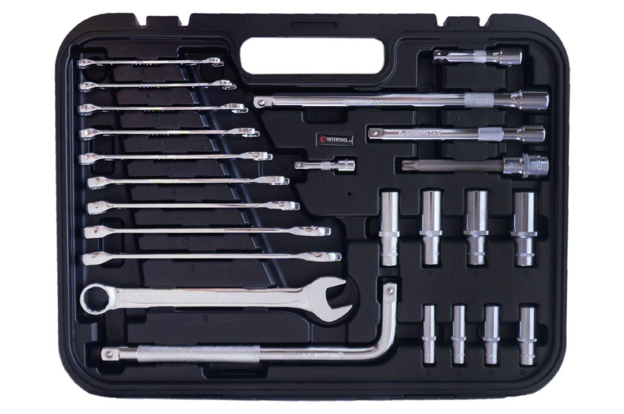 Набор инструмента Intertool - 1/4" x 3/8" x 1/2" 126 ед. Storm