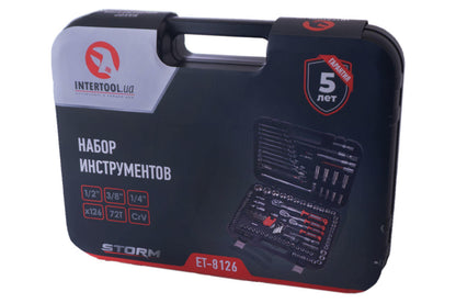 Набор инструмента Intertool - 1/4" x 3/8" x 1/2" 126 ед. Storm