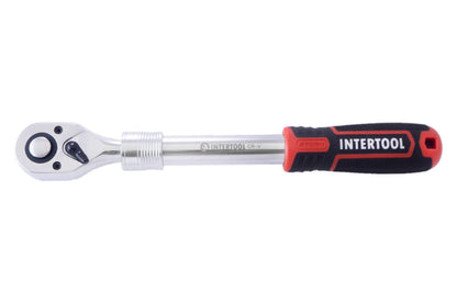 Ключ трещоточный (рукоятка с храповым механизмом) Intertool - 1/2" x 72T телескопический Storm