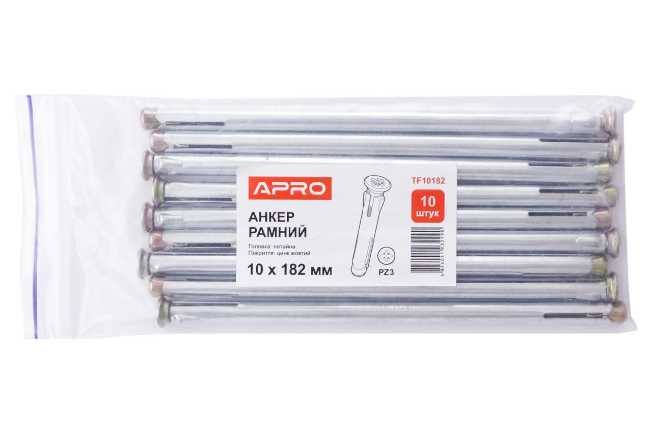 Анкер рамный Apro - 10 x 182 мм (10 шт.)