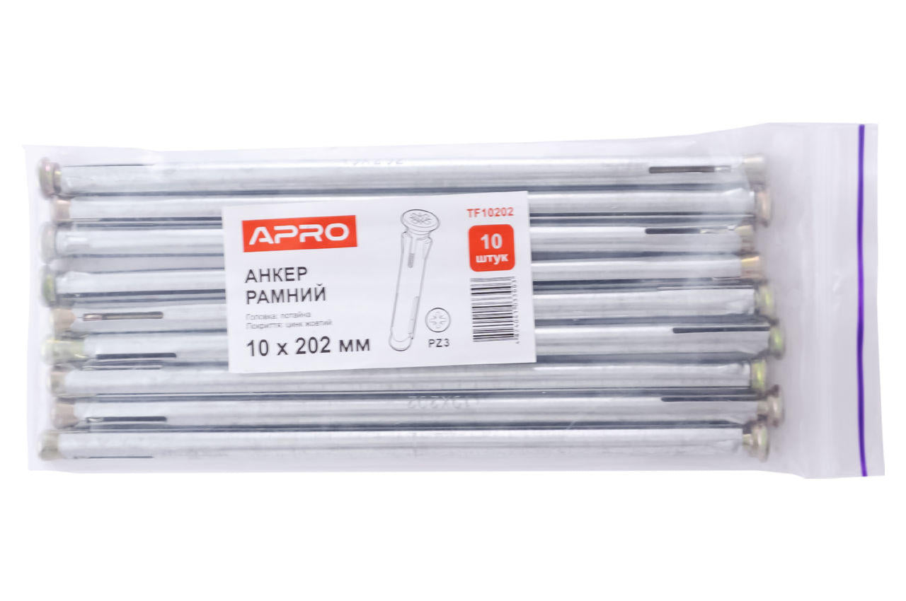 Анкер рамный Apro - 10 x 202 мм (10 шт.)
