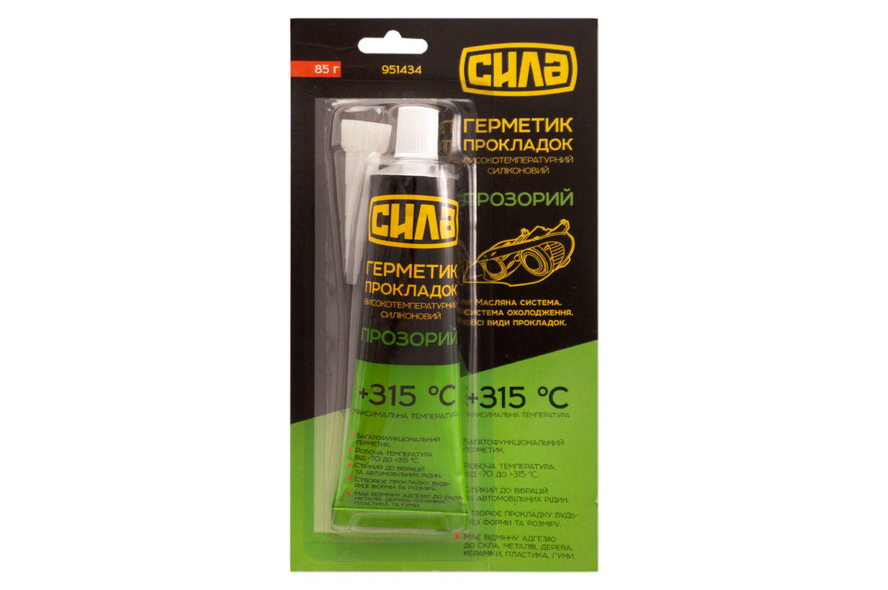 Герметик высокотемпературный Сила - 85г прозрачный