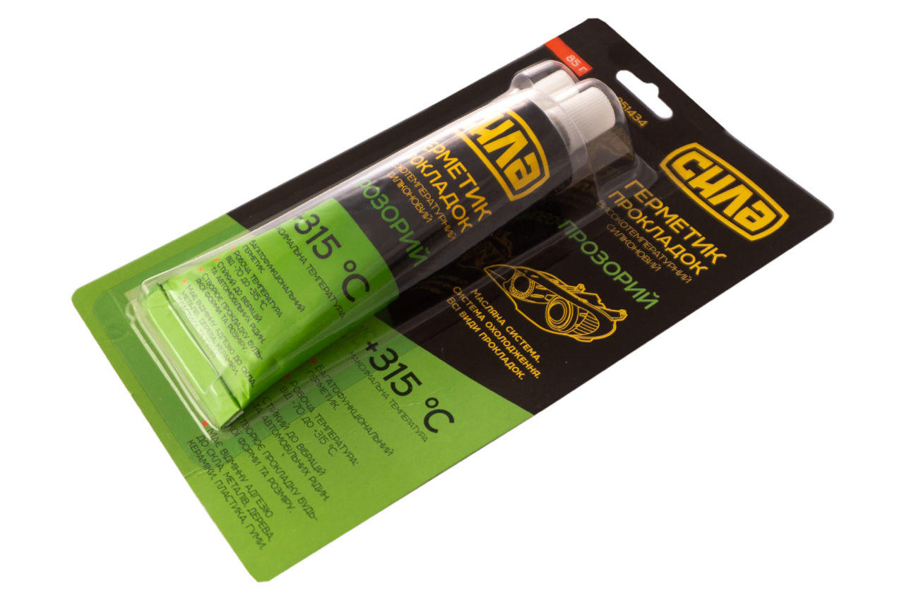 Герметик высокотемпературный Сила - 85г прозрачный