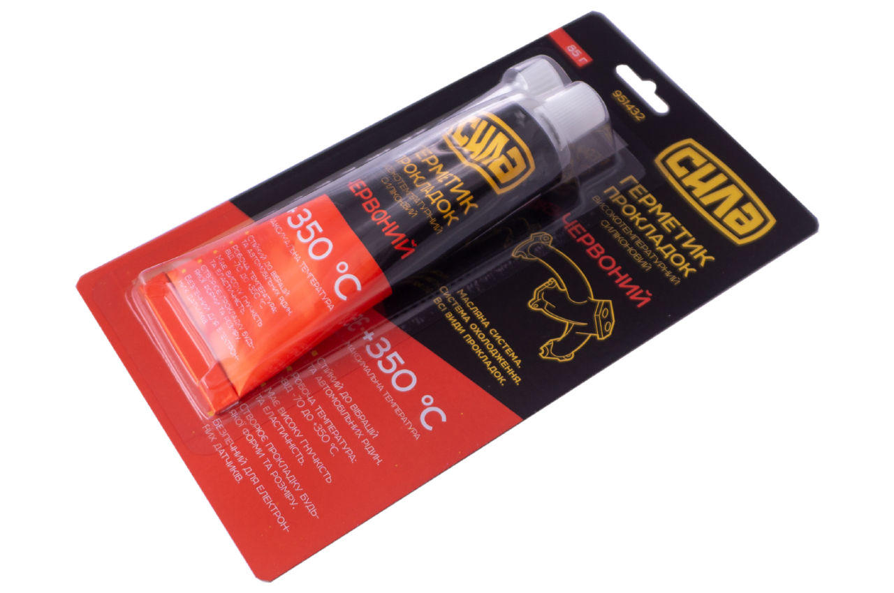 Герметик высокотемпературный Сила - 85г красный