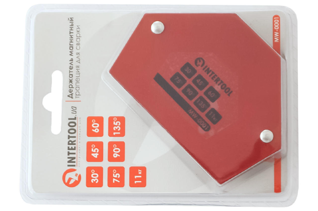 Держатель магнитный для сварки Intertool - 11кг трапеция