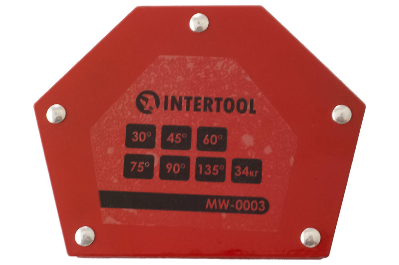 Держатель магнитный для сварки Intertool - 34кг трапеция