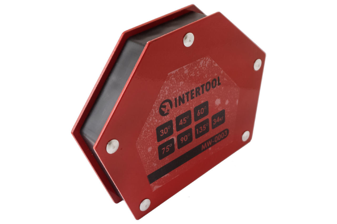 Держатель магнитный для сварки Intertool - 34кг трапеция