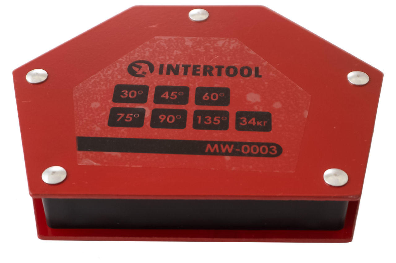 Держатель магнитный для сварки Intertool - 34кг трапеция