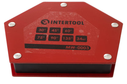 Держатель магнитный для сварки Intertool - 34кг трапеция