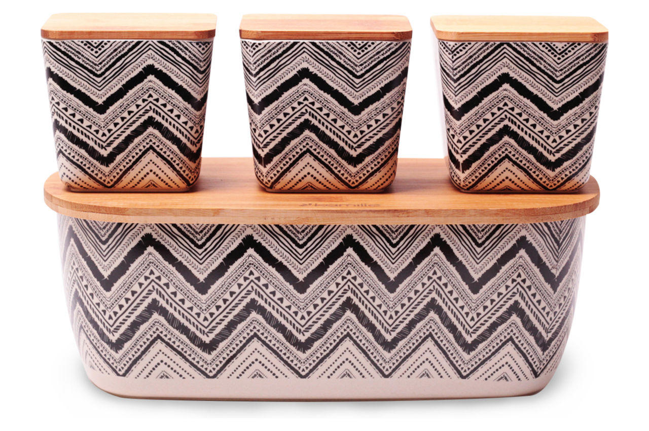 Хлебница Kamille - 360 × 202 × 135 мм бамбуковая + 3 емкости