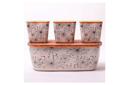 Хлебница Kamille - 360 × 202 × 135 мм бамбуковая + 3 емкости