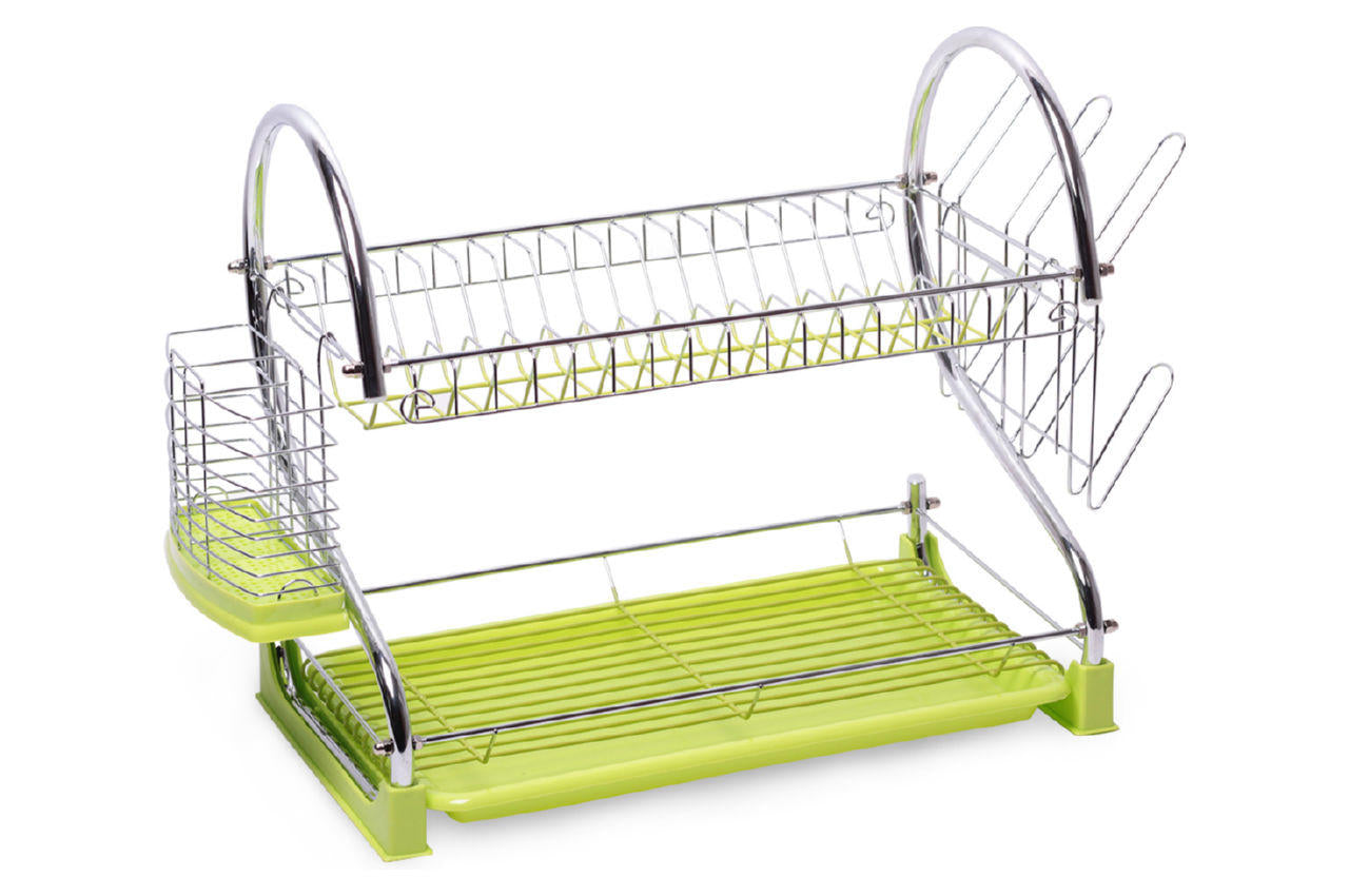 Сушилка для посуды Kamille - 550 x 245 x 380 мм зеленая