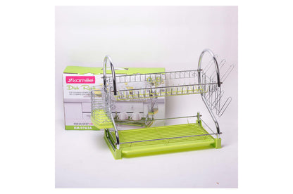 Сушилка для посуды Kamille - 550 x 245 x 380 мм зеленая