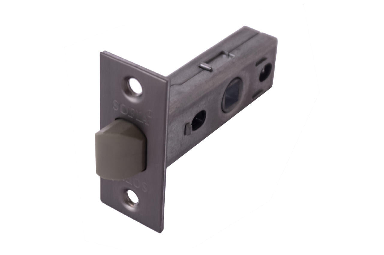 Замок врезной FZB - 37 мм защелка пластик GRAFIT