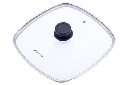 Сковорода-гриль антипригарная Kamille - 280 мм Black Marble