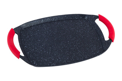 Плита-гриль антипригарная Kamille - 360 x 235 мм Black Marble