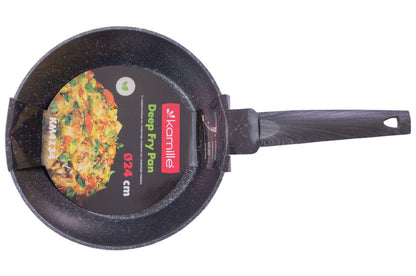 Сковорода антипригарная Kamille - 240 мм Black Marble глубокая