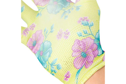 Перчатки Intertool - садовые полиуретановые 8" (зеленая)