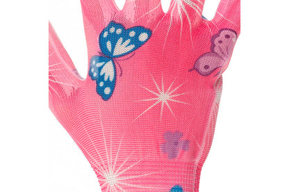 Перчатки Intertool - садовые полиуретановые 8" (розовые)