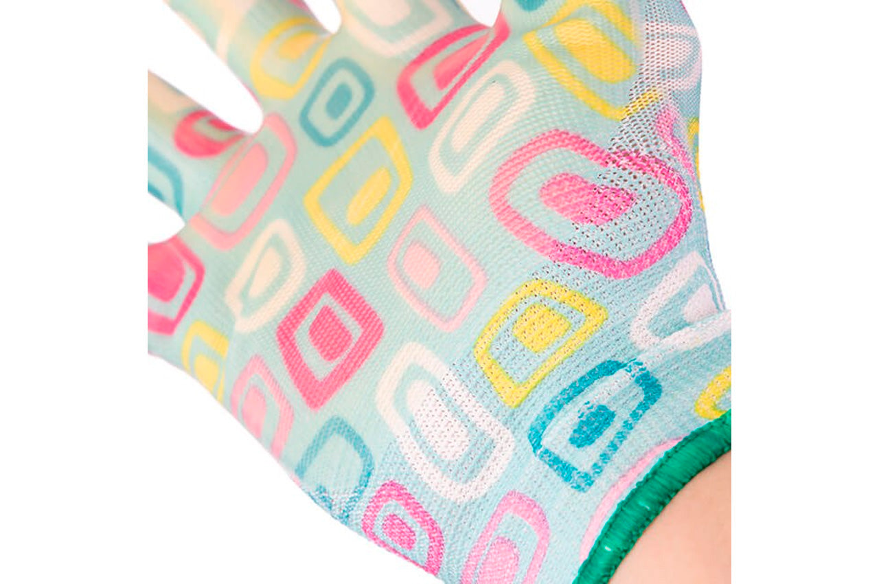 Перчатки Intertool - садовые нитриловые 8" (голубая)