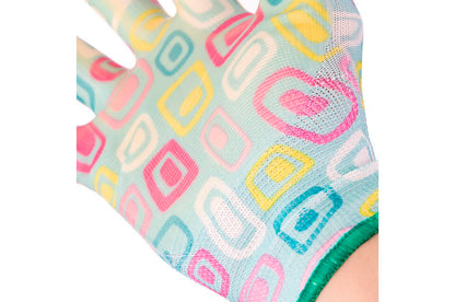 Перчатки Intertool - садовые нитриловые 8" (голубая)