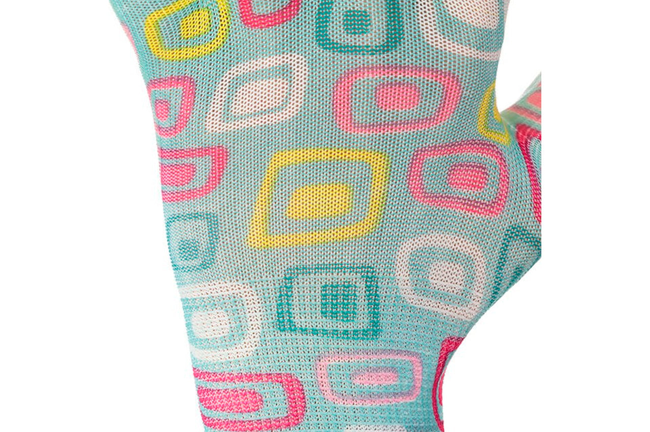 Перчатки Intertool - садовые нитриловые 8" (голубая)