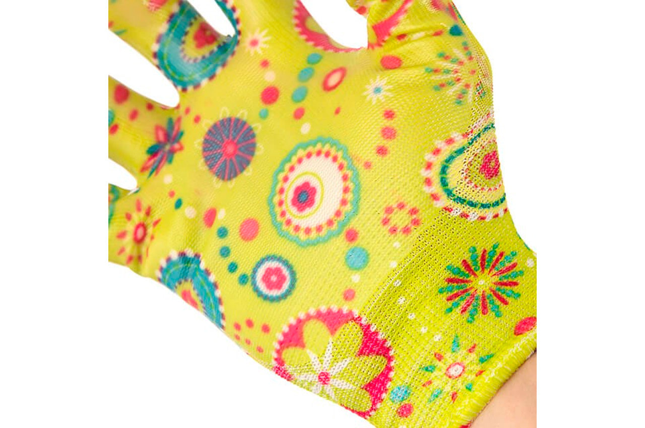 Перчатки Intertool - садовые нитриловые 8" (желтая)