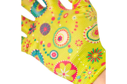 Перчатки Intertool - садовые нитриловые 8" (желтая)