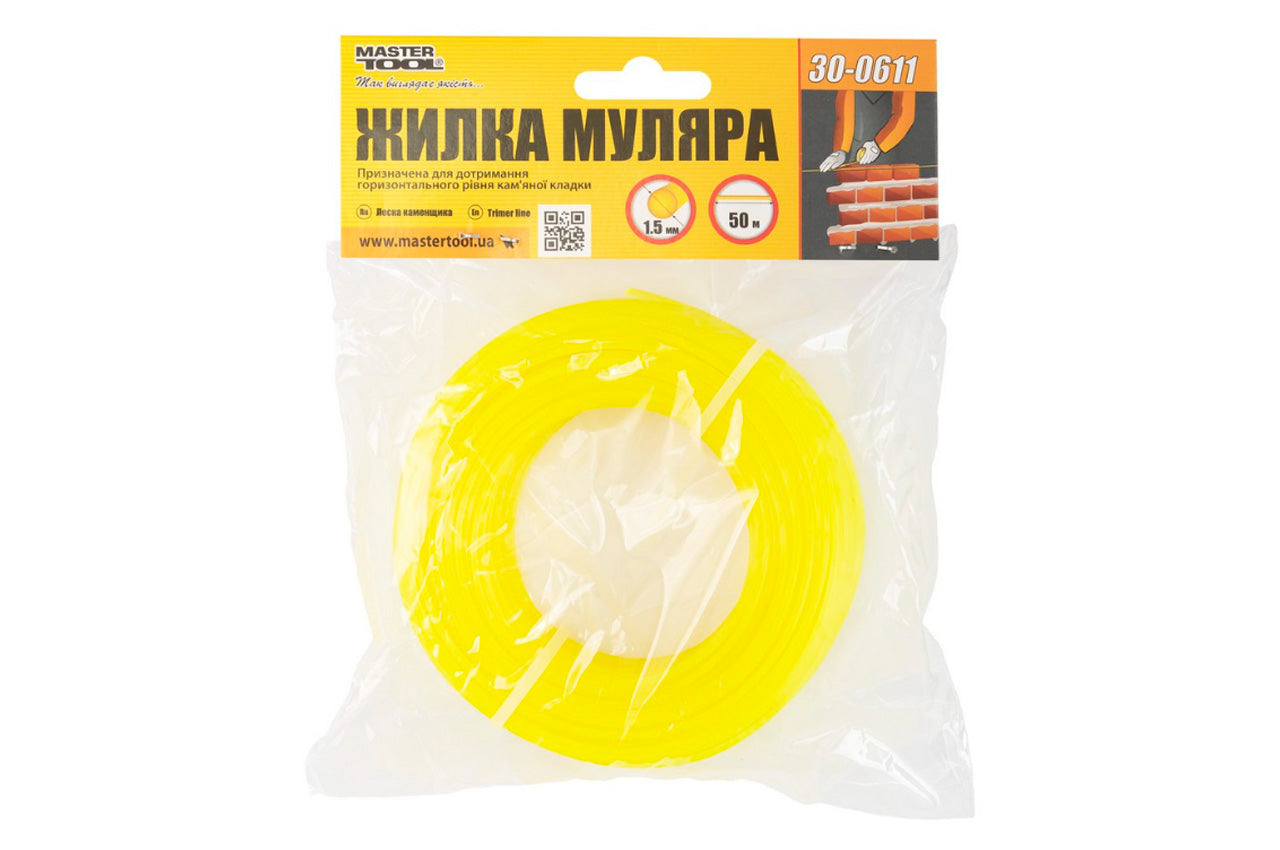 Леска каменщика Mastertool - 1,5 мм x 50 м