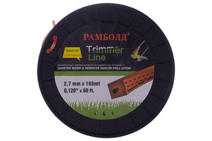 Леска для триммера Рамболд - 2,7 мм x 188 м квадрат армированный