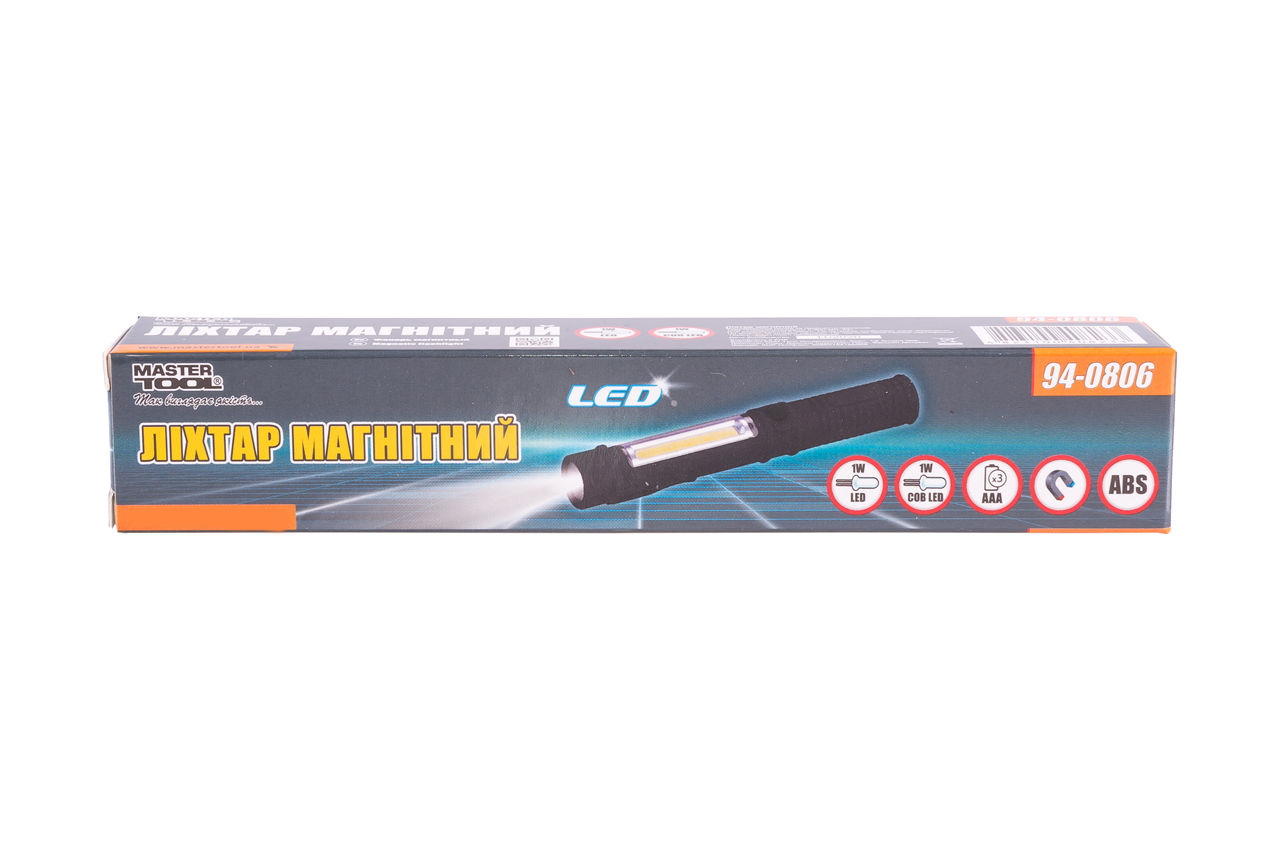 Фонарь магнитный Mastertool - 2LED x 1 Вт (1COB)