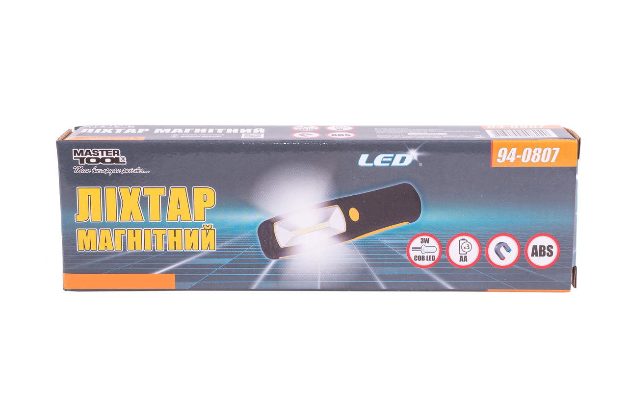 Фонарь магнитный Mastertool - 1LED x 3 Вт (1COB)
