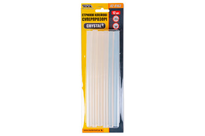 Стержни клеевые Mastertool - 11,2 x 200 мм суперпрозрачные Crystal (12 шт.)