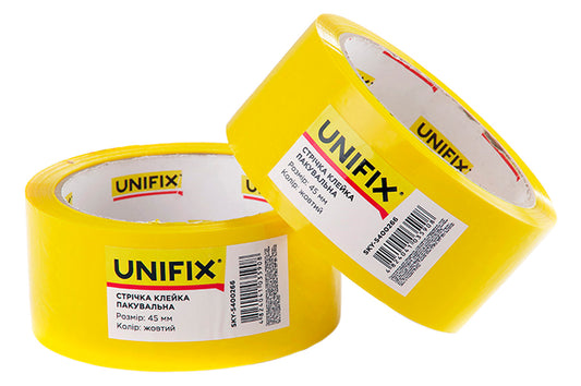 Скотч Unifix - 45 мм x 80 м x 40 мкм желтый