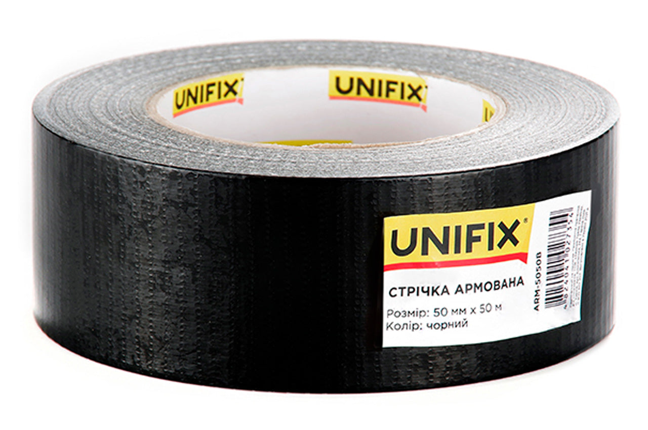 Лента армированная Unifix - 50 мм x 50м черная