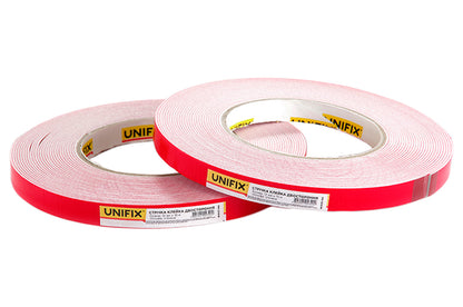 Лента двухсторонняя Unifix - 12 мм x 10 м вспененная белая