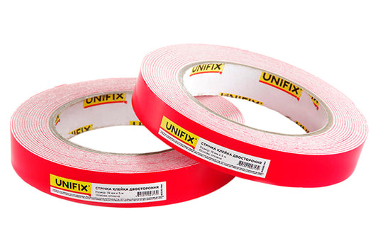 Лента двухсторонняя Unifix - 19 мм x 5 м вспененная белая
